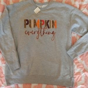 Tultex gray Pumpkin Everything Sweatshirt Womens size Large